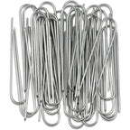 U-Type Garden Staples, Zinc-Coated Steel Landscape Pins