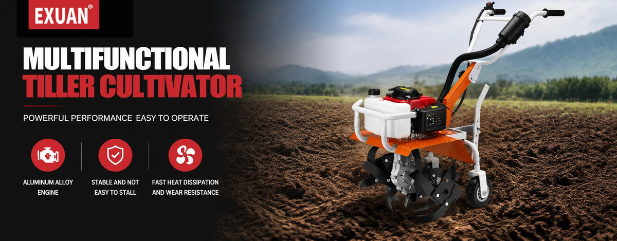 Rotary Cultivator Efficien Micro-Cultivator Tilling Soil And Loosening Soil  Cultivator Small Ditching Rotary Cultivator Tilling