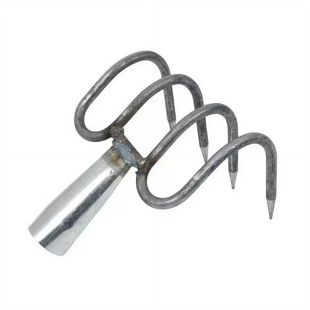 4 Claws Garden Hand Rake Durable Garden Cultivator Fork Head Soil Digging Rake Head Weeding Harvesting Landscaping Tool