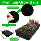 Garden Planting Bag Multi-gird Felt Growing Bag Rectangle Planting Nursery Pot Vegetable Tomato Potato Planting Container Plant