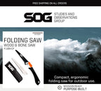 SOG Folding Saw Multifunctional Hand Tools Mini Foldable Home Garden Outdoor Camping Hunting Small Survival Multi-tool Wood Saw