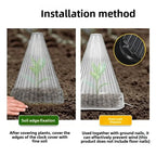 50pcs/set Reusable Plant Seedling Cover Windproof Frost Protection for Vegetable Seedlings Greenhouse Garden Plant Protector