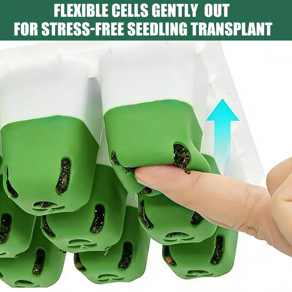 Reusable Seed Starter Trays Kit Silicone Seedling Trays For Plant Seeds Germination Tray Indoor Gardening Seedling Starter Pot