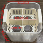4 Grids Hydroponics Nursery Pots Planter Containers Clear Tulip Bulb Planter Plastic Square Planting Basket Indoor Gardening