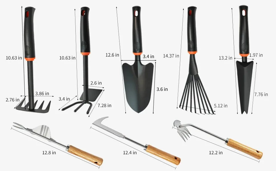 small garden weed rake multi purpose gardening weeding tool for leaves, vegetable plot, backyard and farm planting cultivation