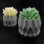 1set Diamond Shaped Silicone Planter Mold DIY Flower Pots and Saucers Cement Clay Mold Storage Box Resin Mold Plaster Craft