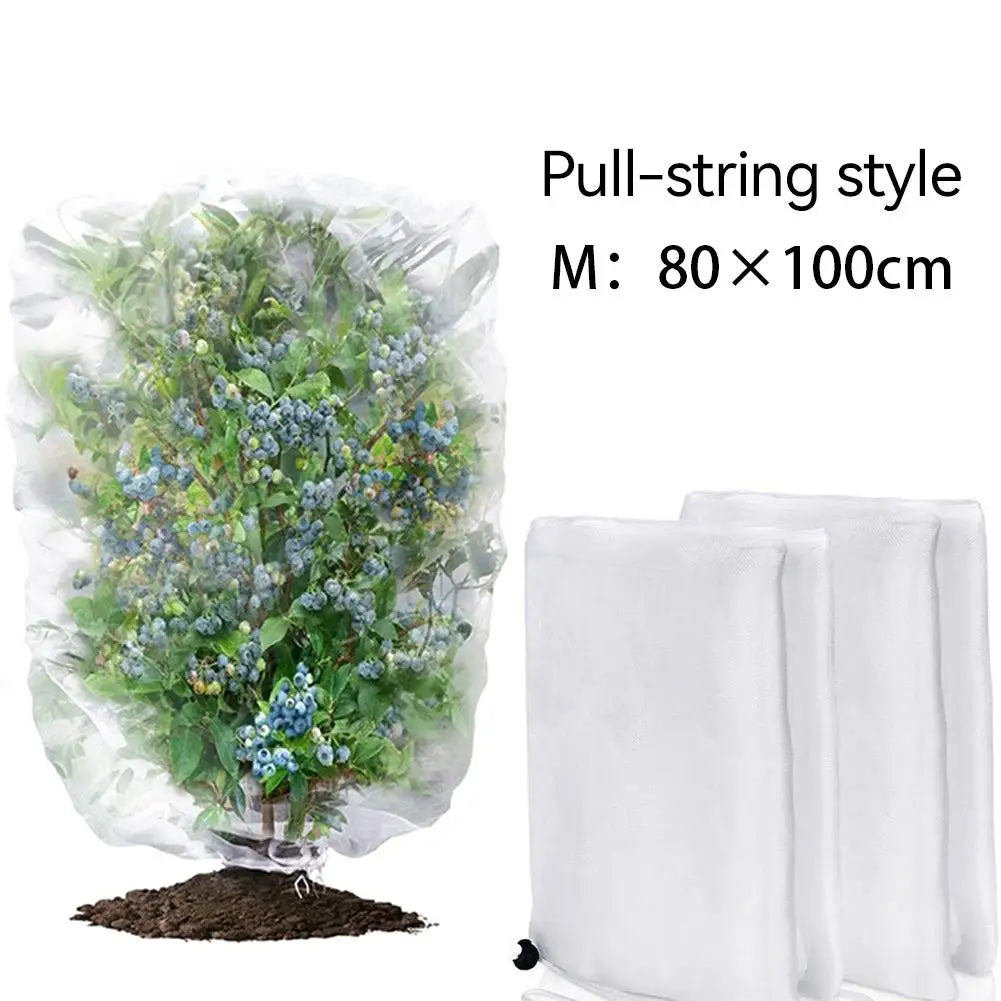 Insect Netting Cover for Plants with Zipper & Drawstring Breathable Anti-Bug Mesh for Garden Vegetables, Trees & Potted Plants