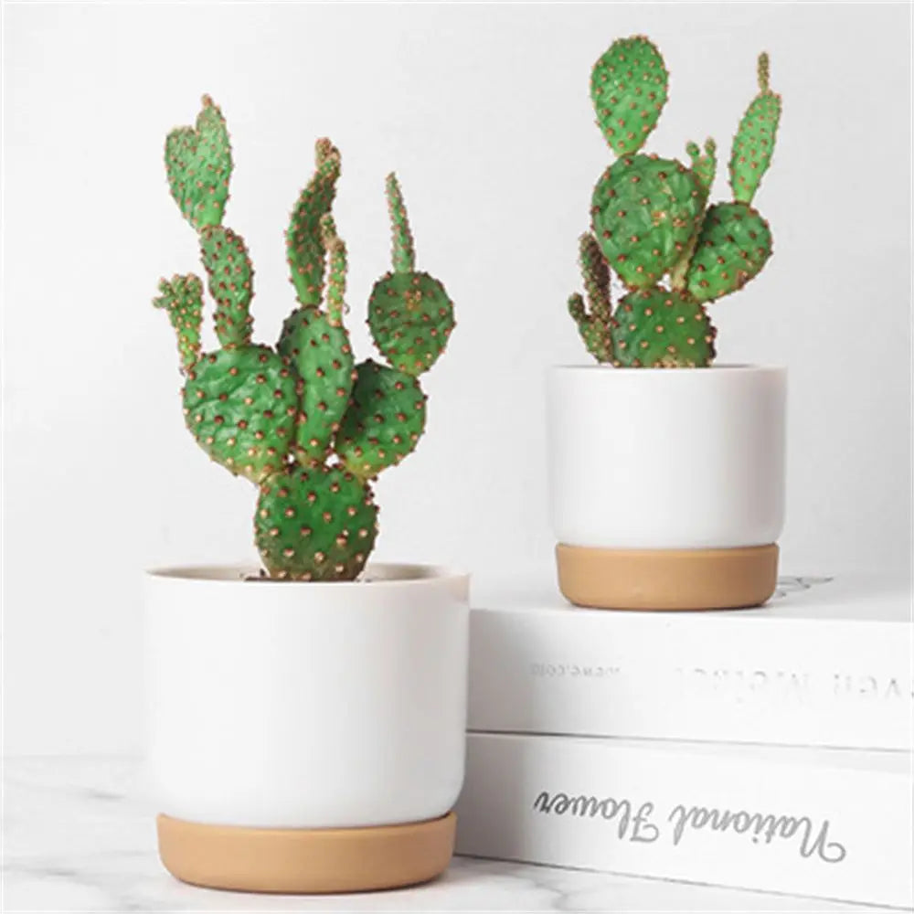 Round Green Plant Garden Supply Self Watering Flower Pot With Drainage Hole Orchid Pots Flower Containers Indoor
