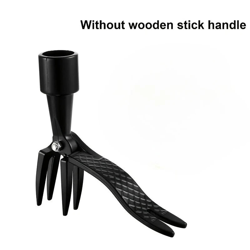 Heavy-Duty Stand Up Weed Puller Tool,4-Claw Upright Weeder with Adjustable Height, Portable Tool for Lawn,Durable,Lightweight