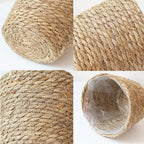 1Pcs Mini/S/M/L Grass Woven Flowerpot For Garden Terraces Small Plant Flower Basket Seedling Containers Planter Basket