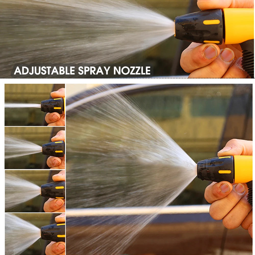 Garden Extension Hose with Sprayer Sprinkler for  for Car Cleaning Courtyard Lawn Watering EVA Retractable Tubeing Water Gun Kit