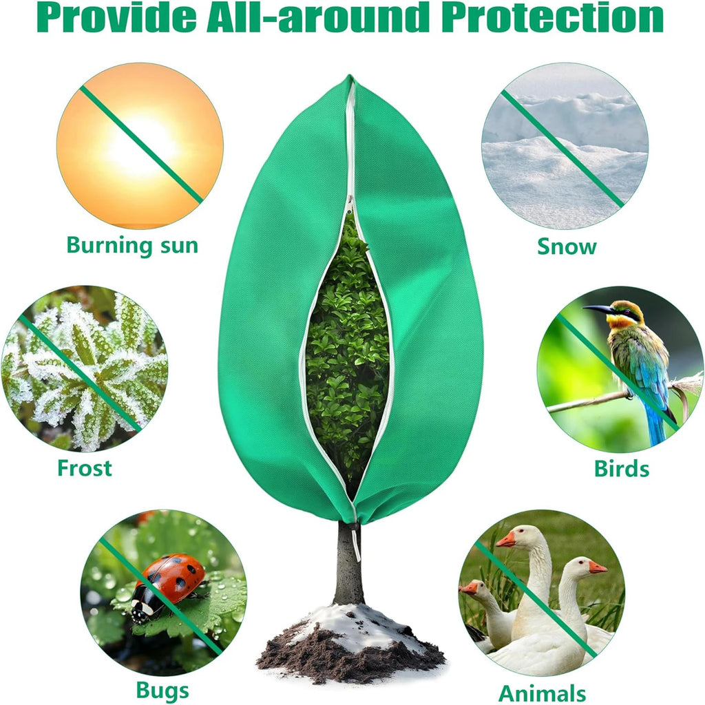 1Pcs Plant Covers Anti Frost Protection Covers Drawstring Plant Guard Cover Bags for Outdoor Garden Vegetables Planting Care