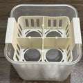 4 Grids Hydroponics Nursery Pots Planter Containers Clear Tulip Bulb Planter Plastic Square Planting Basket Indoor Gardening