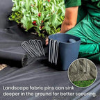 U-Type Garden Staples, Zinc-Coated Steel Landscape Pins