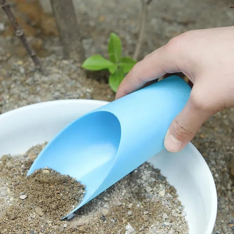 4Pcs Garden Planter Kit Sowing Shovel Spoon Succulents Seedlings Tool Bonsai Fertilizer Plastic Handle Soil Replacement Tools