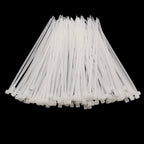 100Pcs 3x80mm 100mm 120mm 150mm 200mm 4x300mm Nylon Plastic Cable Ties Self-Locking Long Wide Extra Large Zip Ties White