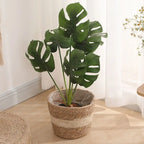 1Pcs Mini/S/M/L Grass Woven Flowerpot For Garden Terraces Small Plant Flower Basket Seedling Containers Planter Basket