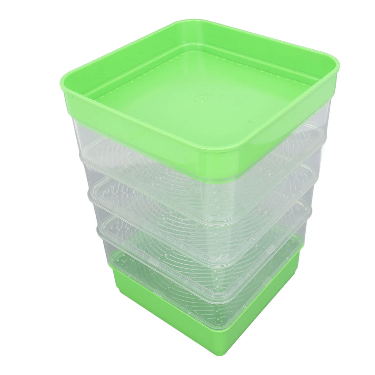 Stackable Sprouter Kit  Plant Grow Trays Easy To Observe Plastic Multipurpose Long Lifespan Space Saving for Bean Sprouts