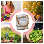 Fruit Picking Bag 55x55cm Harvesting Apron Waterproof Vegetable Foraging Bag with Shoulder Strap Portable Pouch for Farm Garden