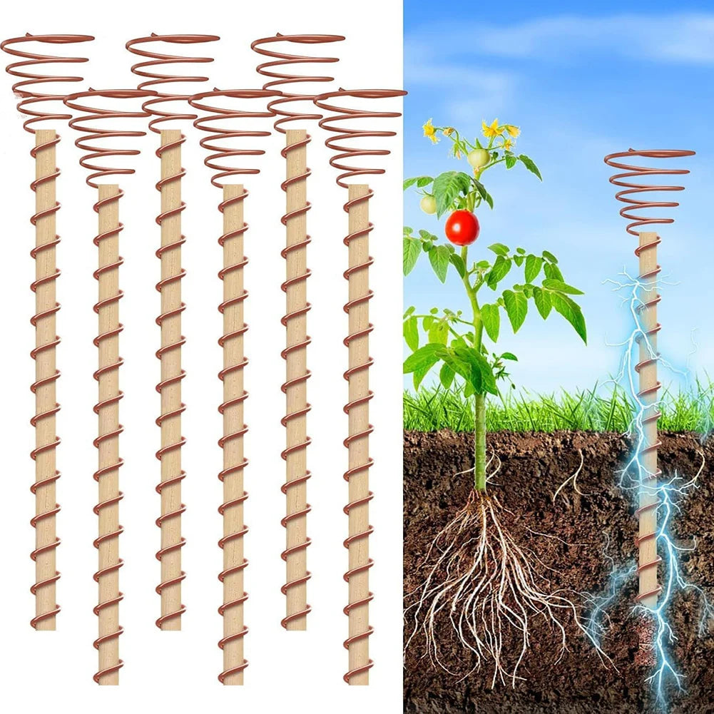 Electroculture Plant Stakes, Copper Garden Antennas