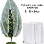 Insect Netting Cover for Plants with Zipper & Drawstring Breathable Anti-Bug Mesh for Garden Vegetables, Trees & Potted Plants
