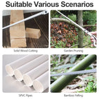 HandSaw, Gardening Saw, SK5 Steel Blade, Wooden Handle, Carpentry Saw, 365 mm, Ideal for Cutting Curved Wall Panels