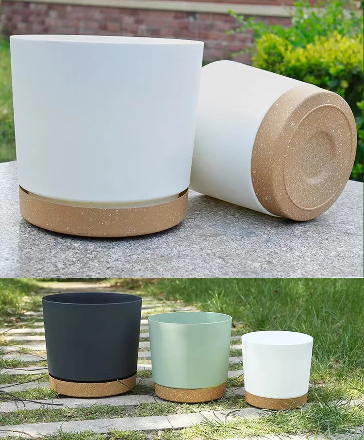 Plant Pots, Lightweight Large Pots for Indoor Plants and Outdoor Plants, Large Plastic Pots with Drainage