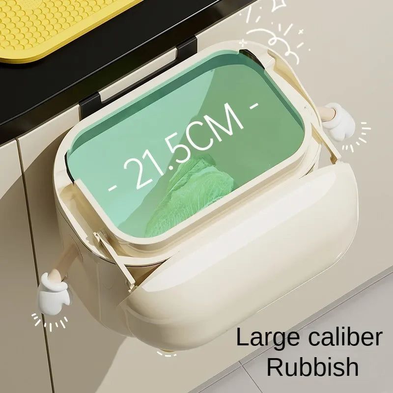 12L/9L DIY Compost Bin Kitchen for Countertop or Under Sink, Hanging Small Trash Can with Lid, Garbage Can for Cabinet Door