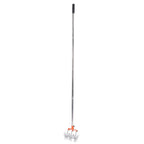 Manual Rotary Cultivator Tool Stainless Steel Teeth Adjustable Handle Garden Hand Tiller for Lawn