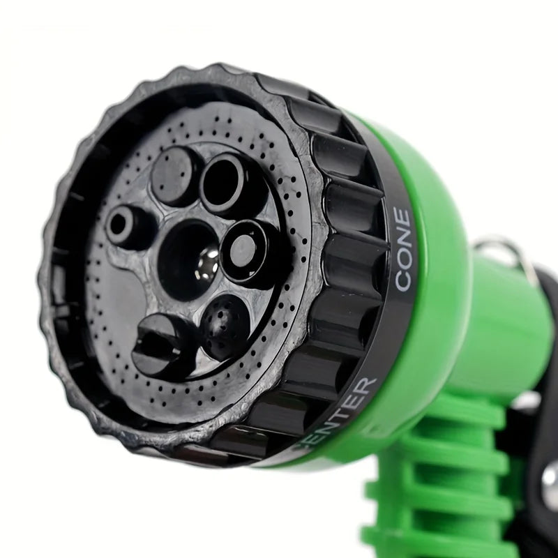 Garden Irrigation Water Pipe Sprinkler Head With 7-Function Nozzle Hose, Car Cleaning Spring Pipe, Plastic Hose Cleaning Tool