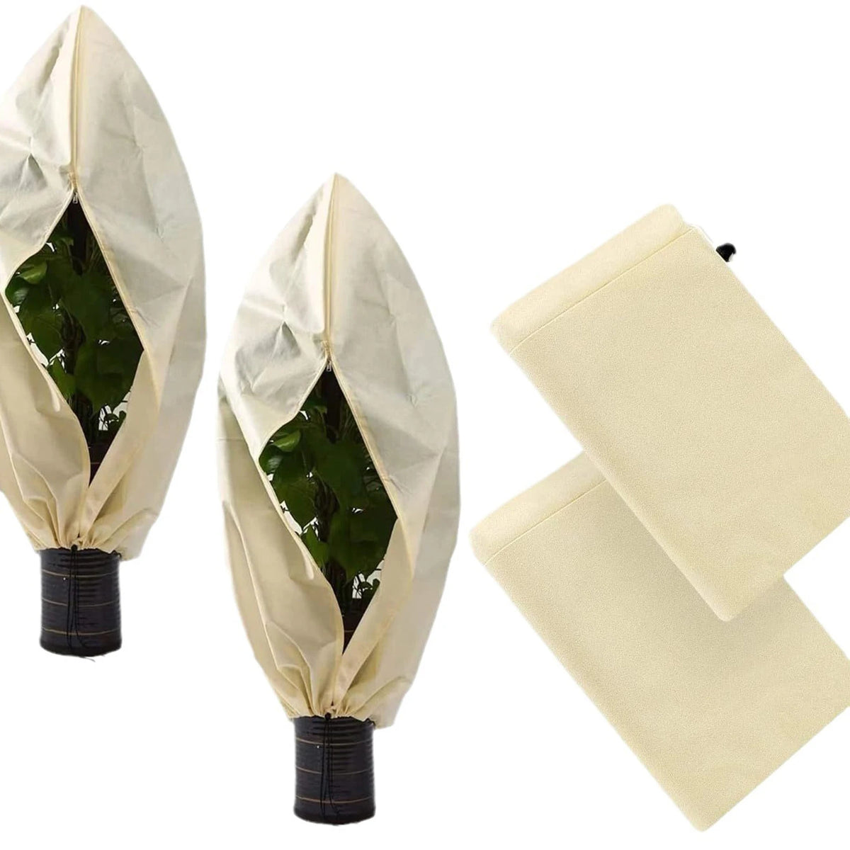 1Pcs Plant Covers Anti Frost Protection Covers Drawstring Plant Guard Cover Bags for Outdoor Garden Vegetables Planting Care