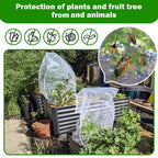 Insect Netting Cover for Plants with Zipper & Drawstring Breathable Anti-Bug Mesh for Garden Vegetables, Trees & Potted Plants