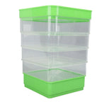 Stackable Sprouter Kit  Plant Grow Trays Easy To Observe Plastic Multipurpose Long Lifespan Space Saving for Bean Sprouts