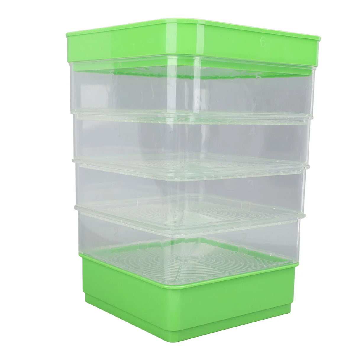 Stackable Sprouter Kit  Plant Grow Trays Easy To Observe Plastic Multipurpose Long Lifespan Space Saving for Bean Sprouts