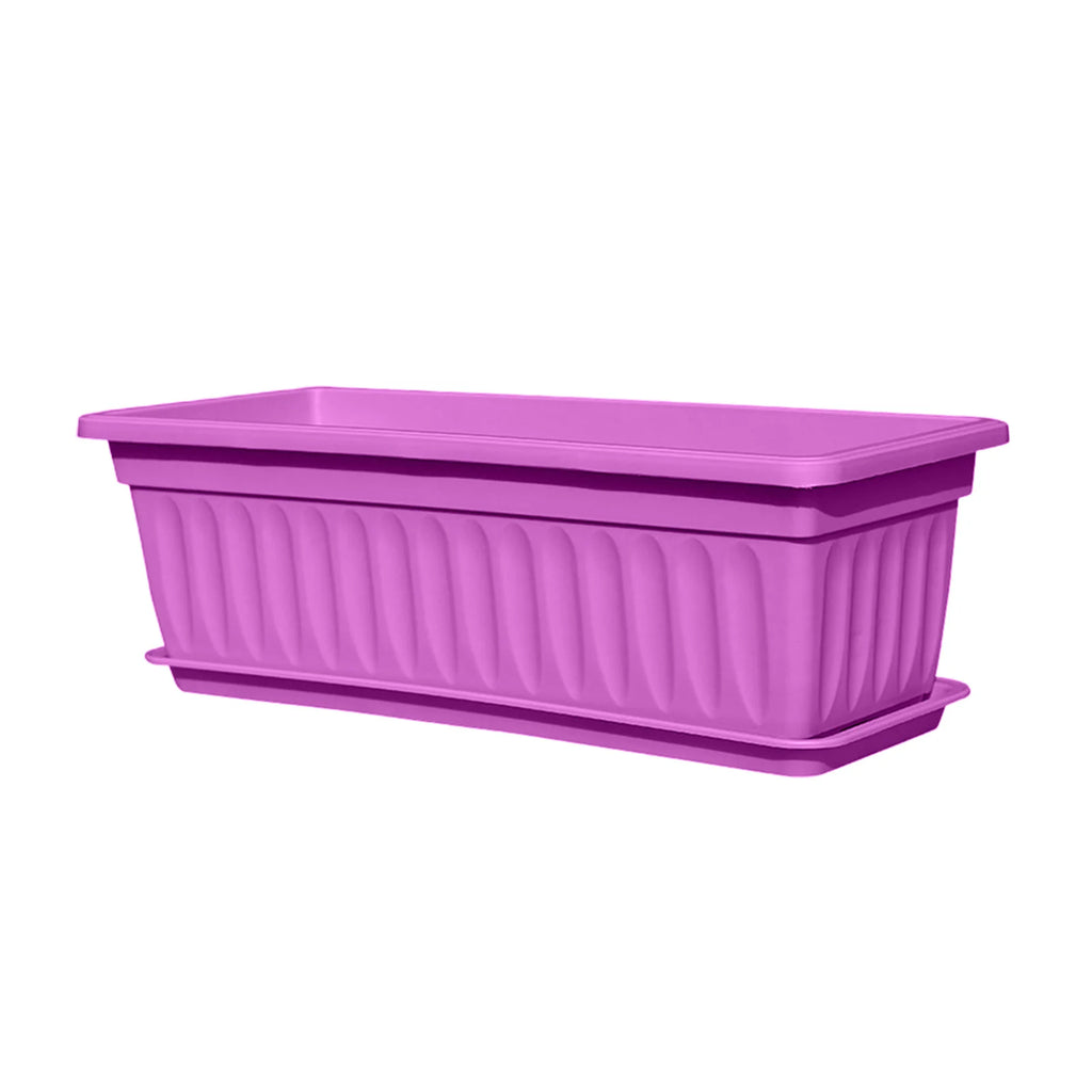 Rectangular Plastic Flower Pot Garden Planter Vegetable Planting Container for Home Patio Balcony Decoration