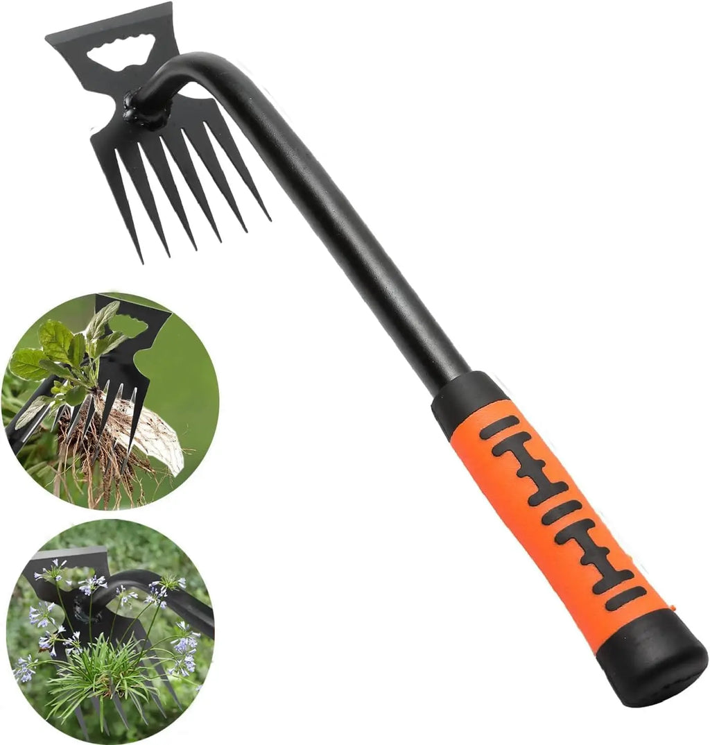 5/6/8/11 Teeth Gardening Hand Weeder Tools with Long Handle Durable Weeding Artifact Uprooting Weeding Tool Garden Loosening Hoe