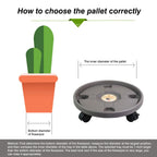 Flower Pot Stand Plant Saucer Pot Round Potted Plant Stand Removable Flower Pot Tray Tree Planter Stand Mobile flowerpot holder