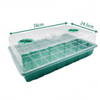 12/40 Holes Seed Starter Tray Seedling Plant Trays with Humidity Vented Domes Bases Seed Starting Indoor Gardening Greenhouse