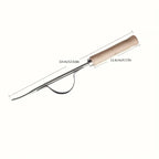 Multipurpose hand weeder with ergonomic wooden‑grip and stainless‑steel body, easily uproots dandelions and common weeds for law