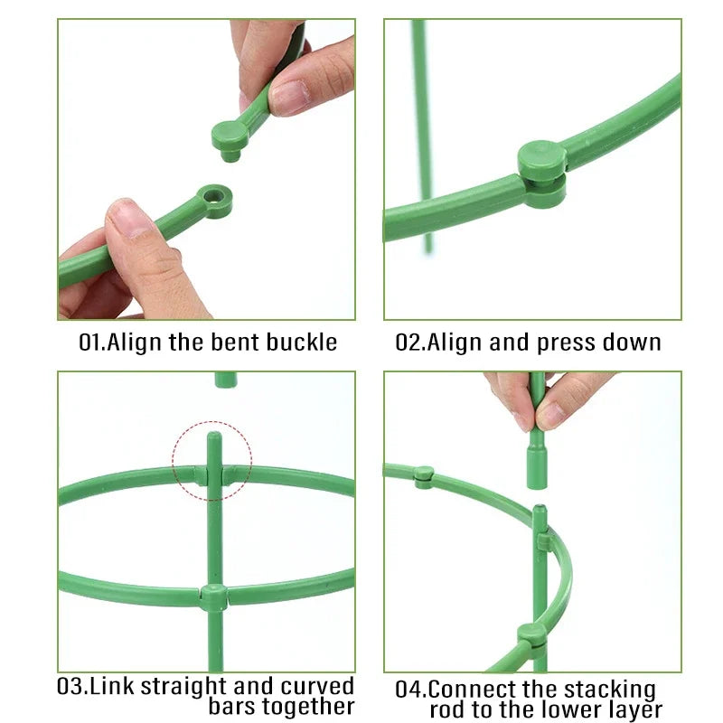 Plastic Plant Support Stakes for Flowers and Greenhouses