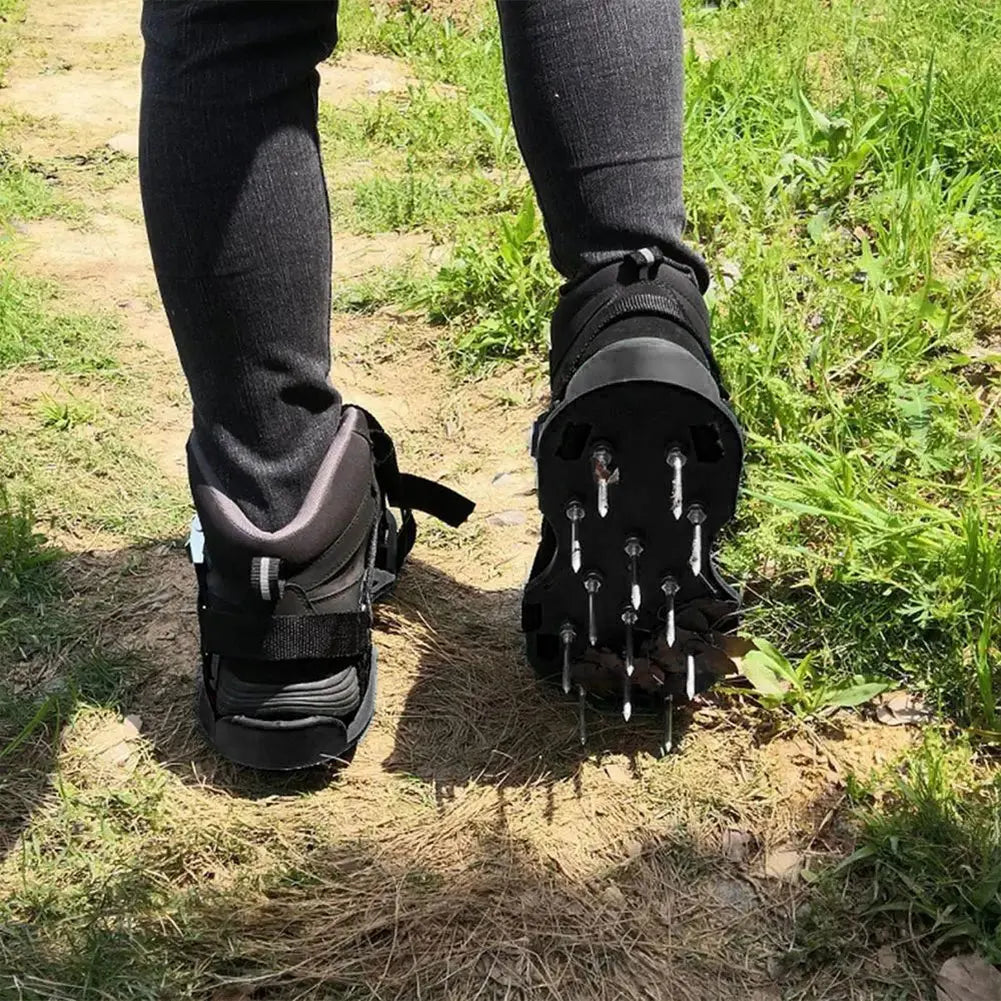 Lawn Aerator Spikes Shoes Grass Cultivator Shoes Spikes Nail Aerators Yard Garden Tool Soil Scarifiers Shoes Grass Cultivator