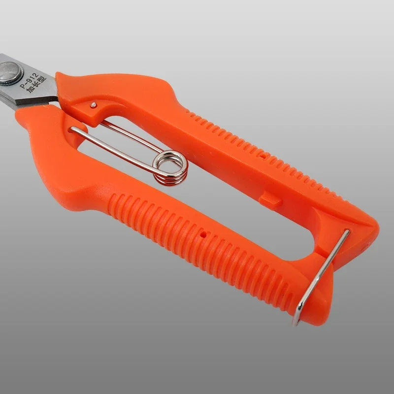 Pro Garden Pruning Shears Lengthened Tree Flower Scissors Hand Bonsai Clippers Pruning Snips Standard Orange