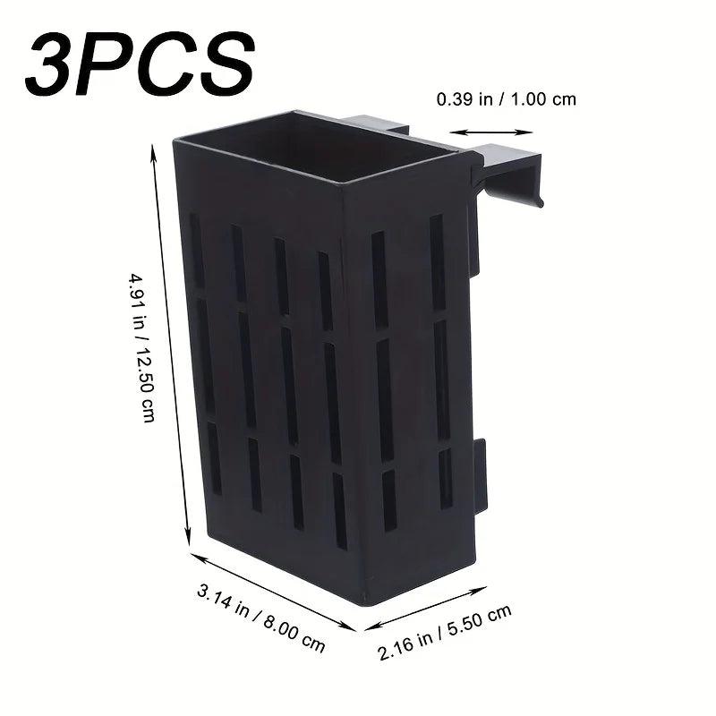 3pcs Plastic Aquarium Plant Holder Fish Tank Aquatic Hanging Aquatic Planter Aquarium Stand Pots Holders Flowerpot Basket Plants