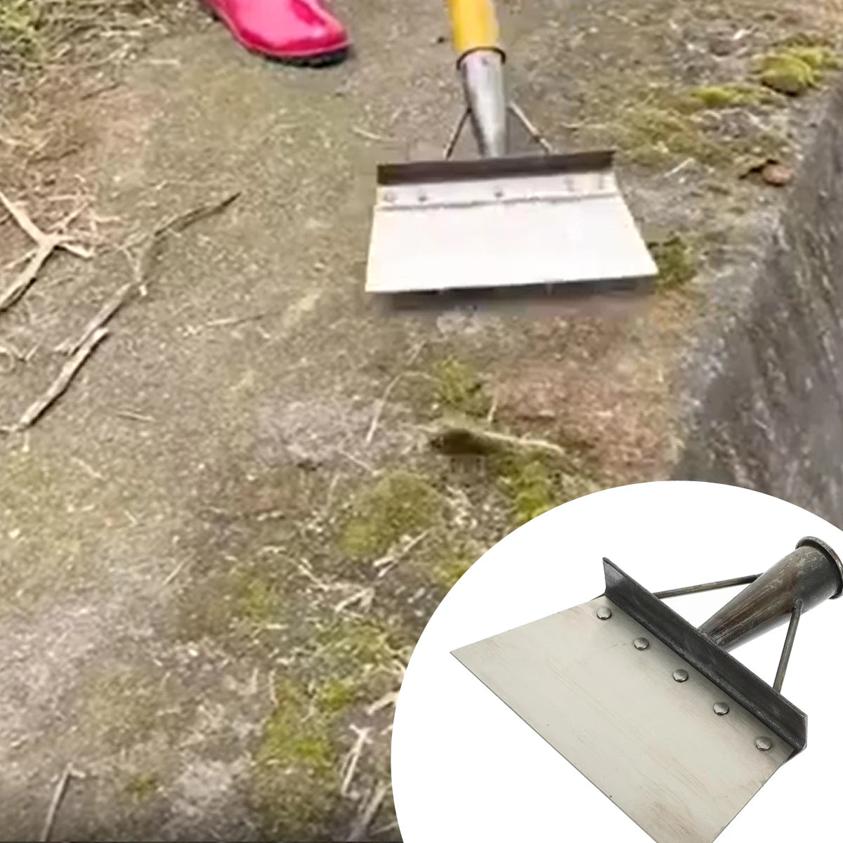 Manual Weeding Tools Metal Shovel Stainless Steel Weed Remover Paving Garden Gadgets Snow Removal Tool Gardening Scoop Supplies