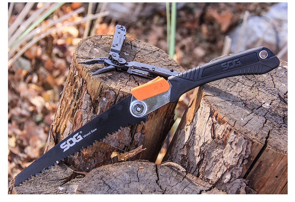 SOG Folding Saw Multifunctional Hand Tools Mini Foldable Home Garden Outdoor Camping Hunting Small Survival Multi-tool Wood Saw