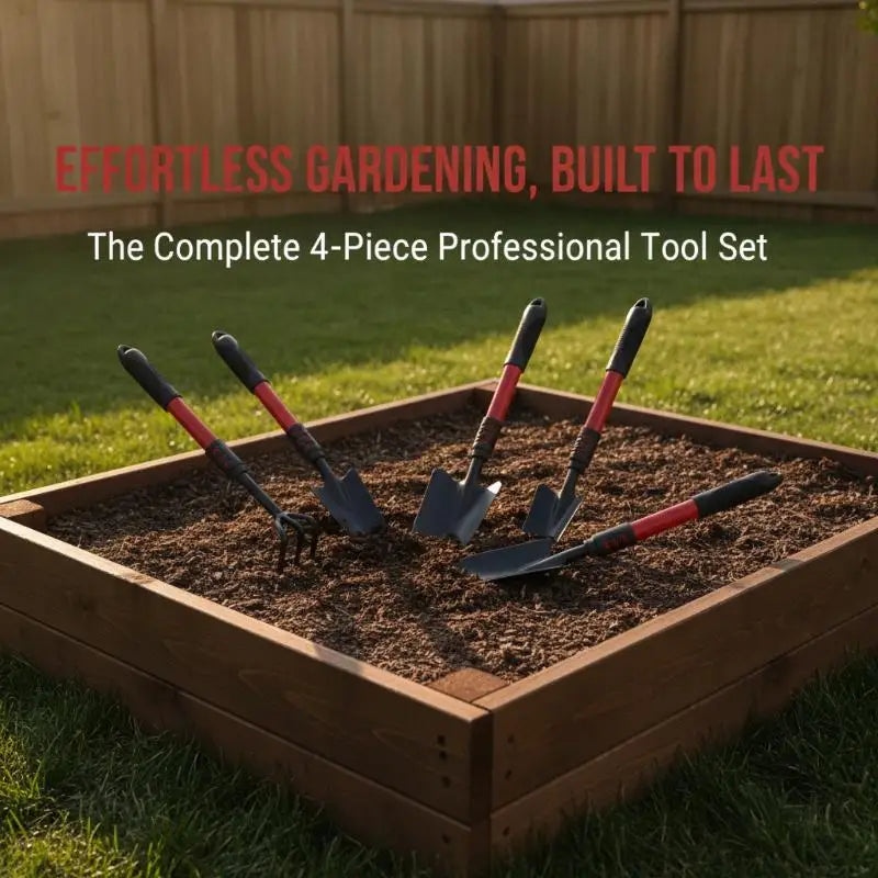 1 Piece Five-Tooth Gardening Spade Rake Hoe Integrated Design Comfort Handle for Outdoor Garden Weeding Digging Planting