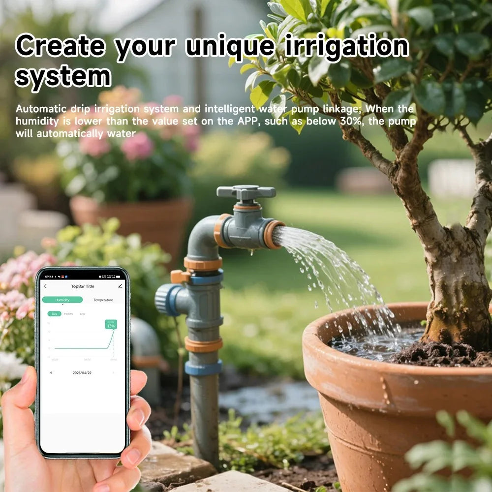 Tuya Smart Soil Tester BT Soil Moisture Detector Garden Temperature and Humidity Thermometer Real-time Remote Monitor