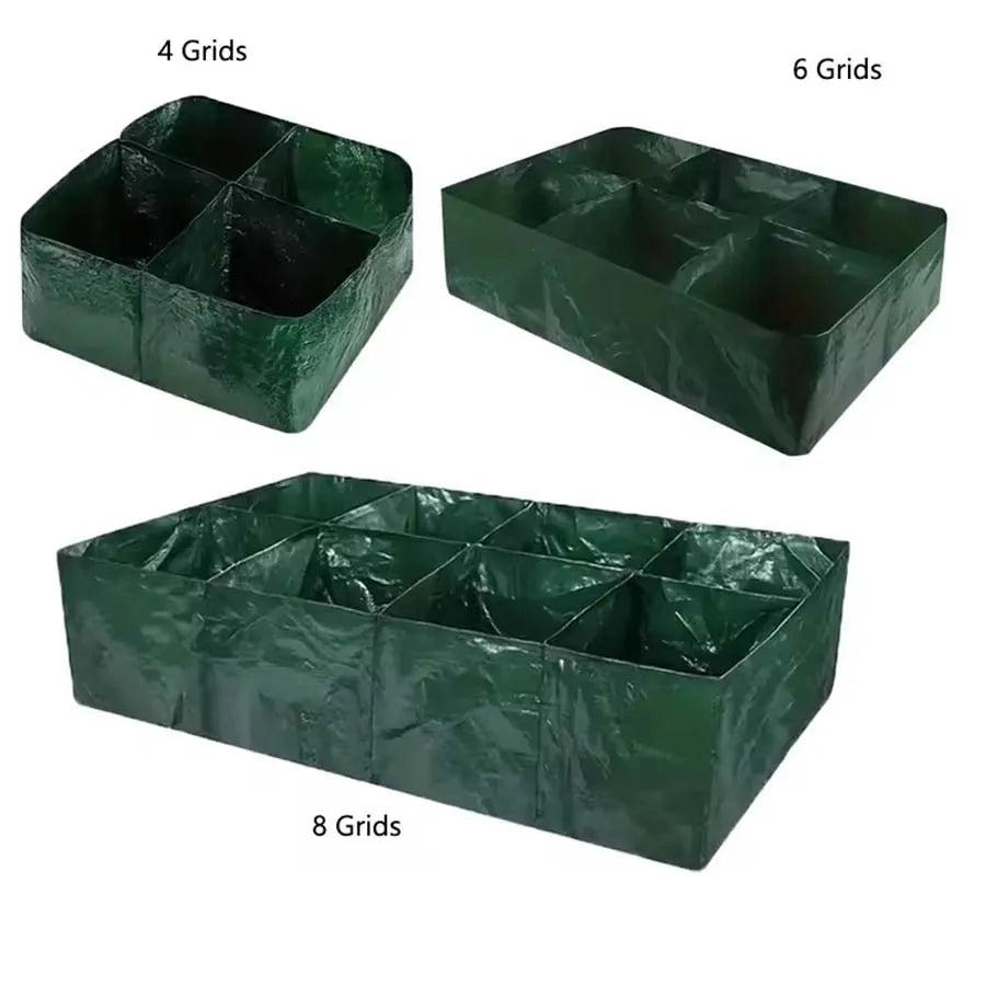 4/6/8 Grids Grow Bag Plant Garden Planter Vegetable Flower Nursery Pot Flowerpot Round Cultivation Growth Container Outdoor ﻿