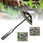 Hollow Weeding Hoe Handheld Weeding Rake Manganese Steel Quenched Garden Hoe for Weeding Planting Digging, Heavy Duty Agricultur