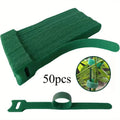 50/100pcs Reusable Adjustable Non-Slip Nylon Plant Ties with Hook and Loop Fasteners, Ideal for Gardening Applications